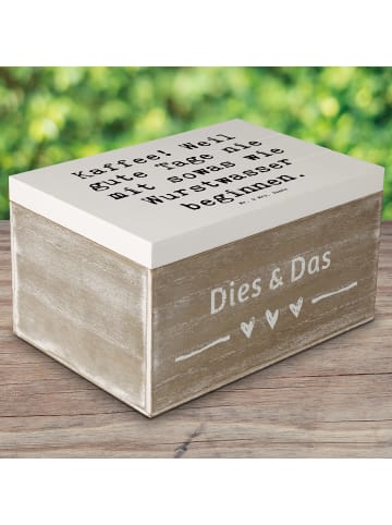 Mr. & Mrs. Panda Schatulle Spruch Freude am Kaffee mit Spruch in Weiß