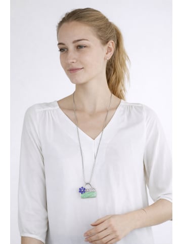 collezione alessandro Lange Kette " Borsa " in grün