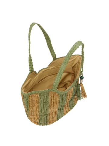 gaya Women Shoulder Bag in Green Beige