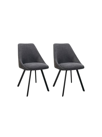 byLiving 2er-Set: Esszimmerstuhl Jasper in Webstoff anthrazit