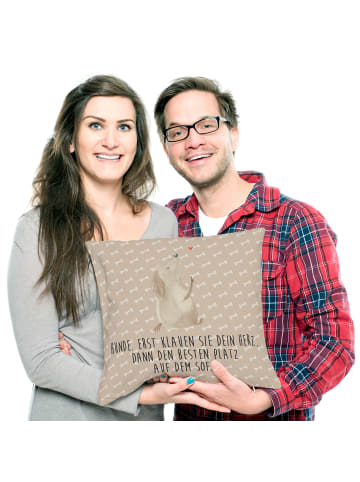 Mr. & Mrs. Panda Deko Kissen Hund Liebe mit Spruch in Hundeglück