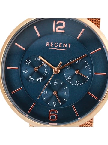 Regent Armbanduhr Regent Metallarmband rosegold mittel (ca. 38mm)