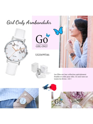 Girl Only Armbanduhr-Analog weiß mittel (ca. 34mm) Girl Only GO