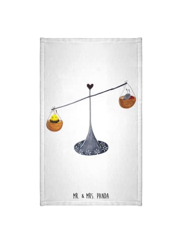 Mr. & Mrs. Panda Kinderhandtuch Sternzeichen Waage ohne Spruch in Weiß