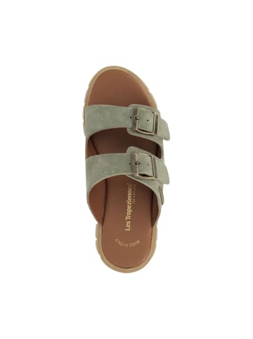 Les Tropéziennes par M Belarbi Tiamo-Ledersandalen mit Absatz Grün
