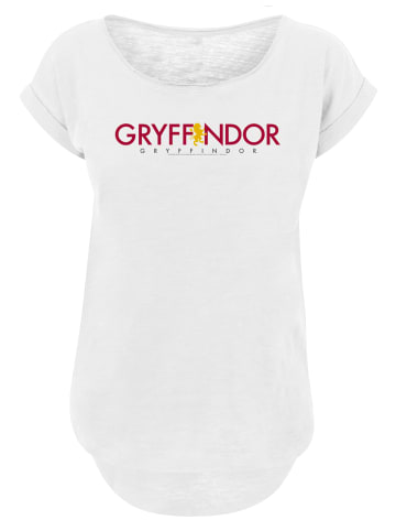 F4NT4STIC Long Cut T-Shirt Harry Potter Gryffindor Text in weiß