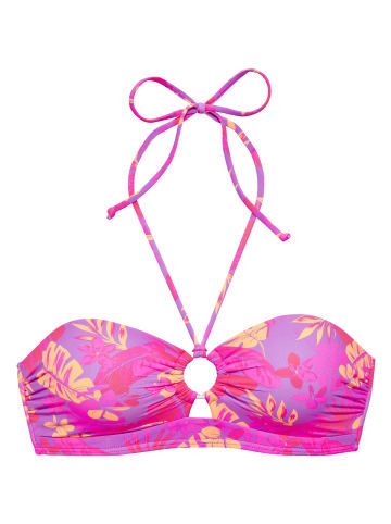 Venice Beach Bandeau-Bikini-Top in flieder-pink