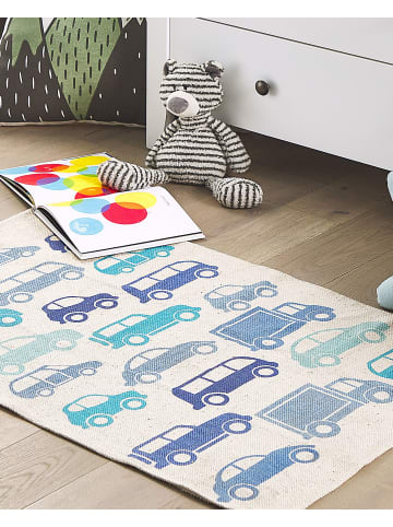 Beliani Kinderteppich MADURAJ in Blau/Beige - (W) 60 x (H) 1 x (L) 90 cm