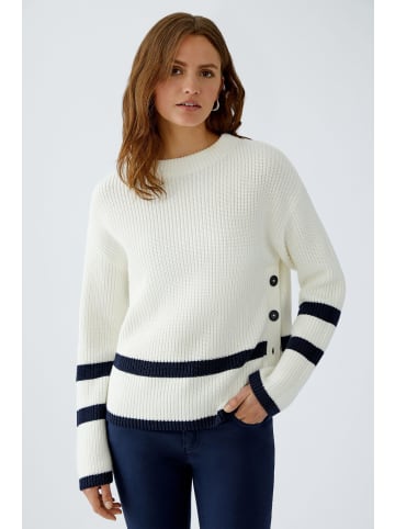 Oui Pullover VINIAH in white blue