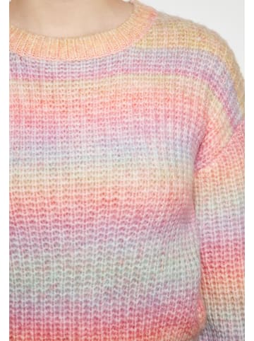 myMo Damen Strick Pullover in Regenbogen Mehrfarbig