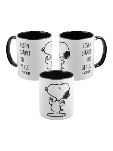 United Labels The Peanuts Tasse Snoopy - Lesen stärkt die Seele aus Keramik 320 ml in weiß
