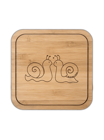 Mr. & Mrs. Panda Bierdeckel Schnecken Liebe ohne Spruch in Transparent