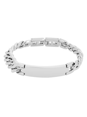 Adeliás Unisex Armband – Panzerarmband aus Edelstahl 19 cm in silber