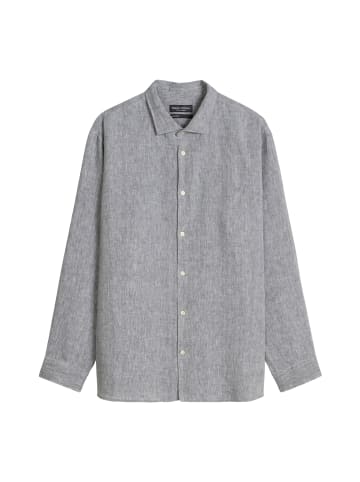 Marc O'Polo Haifischkragen-Hemd shaped in Medium Blue