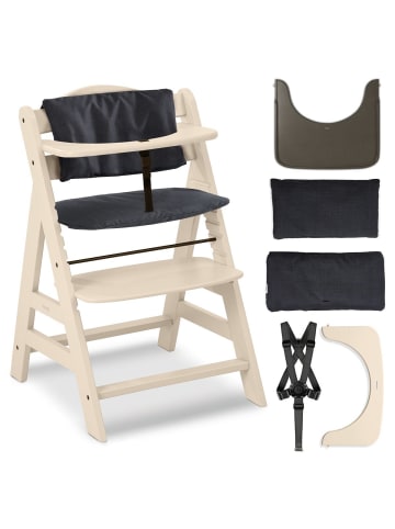 Hauck Hochstuhl Alpha Plus Vanilla - im Sparset in beige