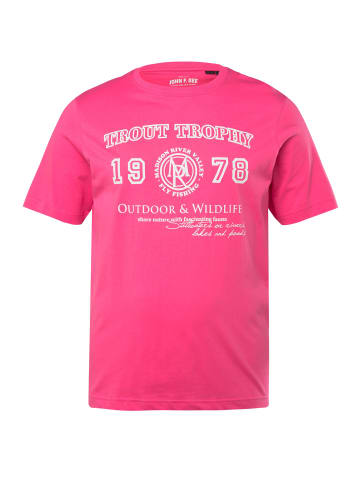 John F. Gee Kurzarm T-Shirt in rosarot