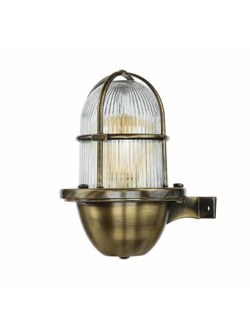 Licht-Erlebnisse Außen Wandlampe (B)10 x (H)22 cm in Messing AntikMessing Antik