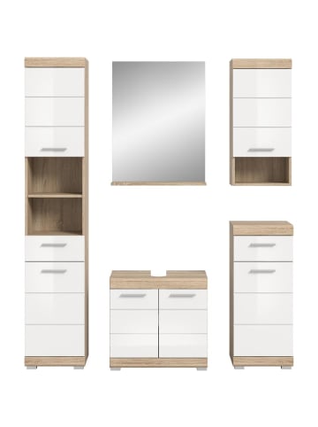 ebuy24 Badmöbelset Lambada Weiß 164 x 34 cm