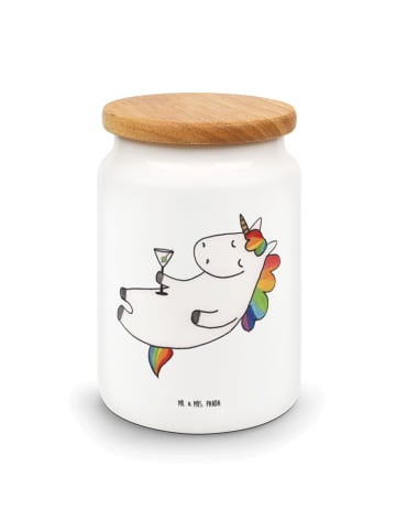 Mr. & Mrs. Panda müslidose Einhorn Blümchentail ohne Spruch in Weiß