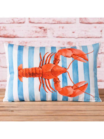 AltoBelli Outdoor Kissen HUMMER Blau Weiß mit Füllung 45x45 cm