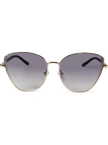 styleBREAKER Cateye Sonnenbrille in Gold / Grau Verlauf