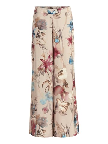 Vera Mont Marlene-Hose mit Blumenprint in Beige/Dark Red