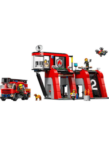 LEGO Bausteine City Feuerwehrstation mit Drehleiterfahrzeug, ab 6 Jahre