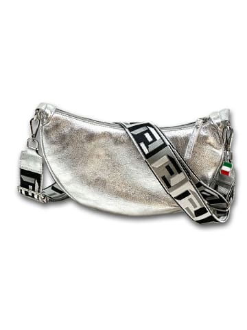 Florence Leder Umhängetasche, Citytasche Florence Tasche silber ca. 33cm