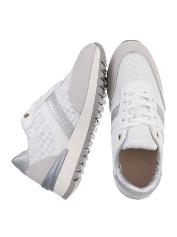 Ital-Design Freizeitschuh in Weiß und Silber
