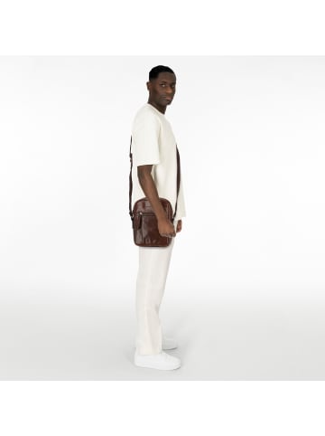 Greenburry Newport Mini Bag Umhängetasche Leder 18 cm coffee