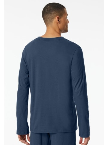 Schiesser Langarmshirt V-Ausschnitt in Royal