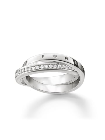 Thomas Sabo Ring Together Forever in silber, weiß