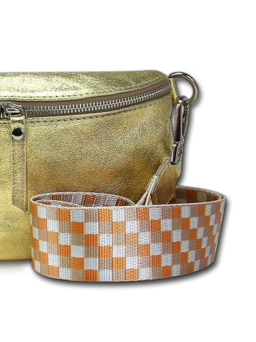 Florence Gürteltasche Leder gold, mehrfarbig ca. 25cm