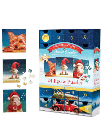 Eurographics Puzzle Adventkalender - Weihnachtstiere. 1200 Teile