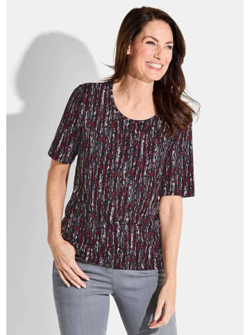 GOLDNER Shirt Shirt in rot / schwarz / weiß / gemustert