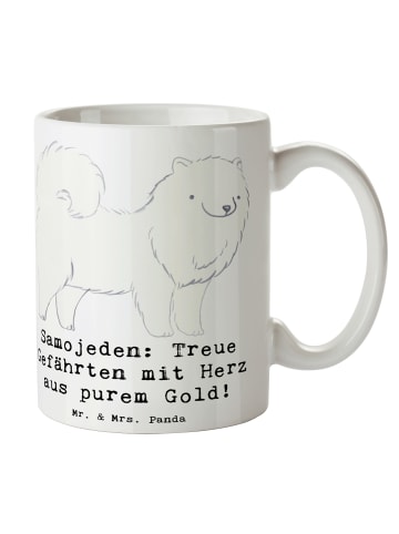 Mr. & Mrs. Panda Kaffeebecher Menschojede Herz mit Spruch in Weiß