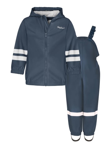Playshoes Regen-Set Latzhose Basic in marine