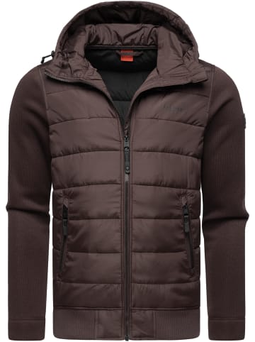 ragwear Steppjacke Hallmar Hood in Dark Brown