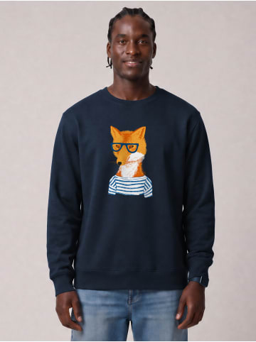 wat? Apparel Sweatshirt Fuchs in Dunkelblau