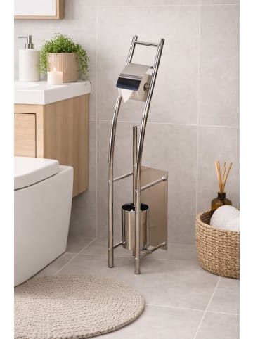 möbel-direkt WC-Garnitur WC-Bürstenhalter in silber