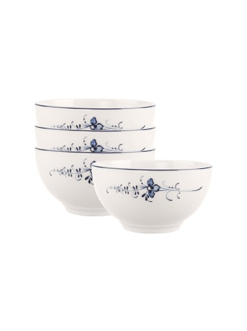 4er Set Bols Vieux Luxembourg in Weiß-Blau ø 14 cm