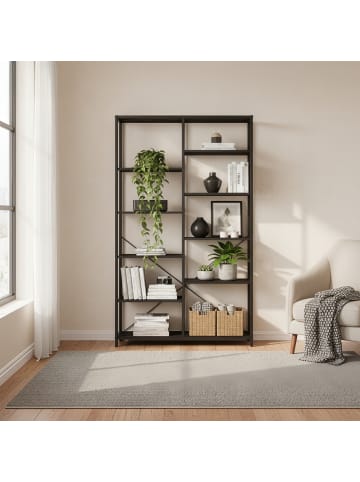 VASAGLE Bücherregal Barnet in Schwarz - (B)100 x (H)170 x (T)30 cm
