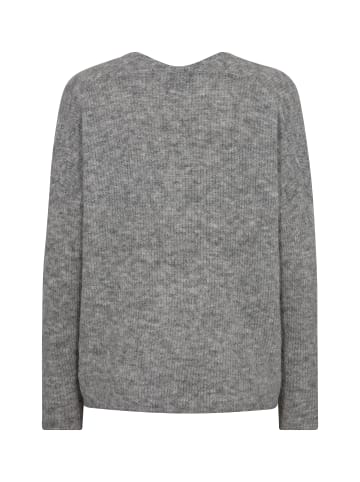 Mos Mosh V-Neck Strickpullover in Grey Melange