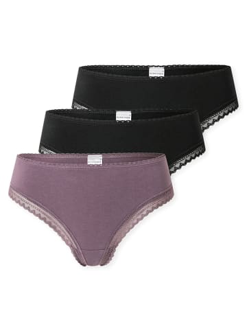 Schiesser Tanga Cheeky String in schwarz, lila