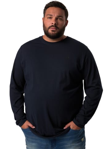 Men Plus Kurzarm T-Shirt in navy blau