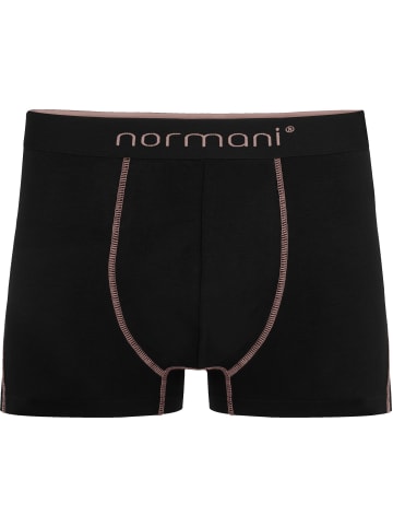 normani 6 Herren Baumwoll-Boxershorts in Lachs/Rot/Schwarz