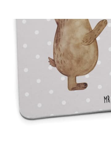 Mr. & Mrs. Panda Tassenuntersetzer Bären mit Hut ohne Spruch in Grau Pastell