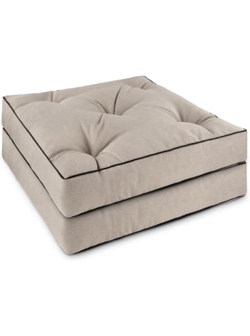 Aspero 2 Stuhlkissen 50x50 cm Valletta in Beige