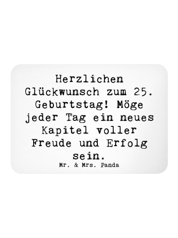 Mr. & Mrs. Panda Whiteboardmagnet Spruch 25. Geburtstag mit Spruch in Weiß