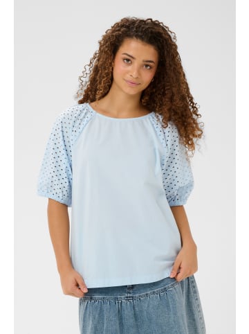 SAINT TROPEZ Bluse kurzarm PalaSZ Lockere Passform in Skyway